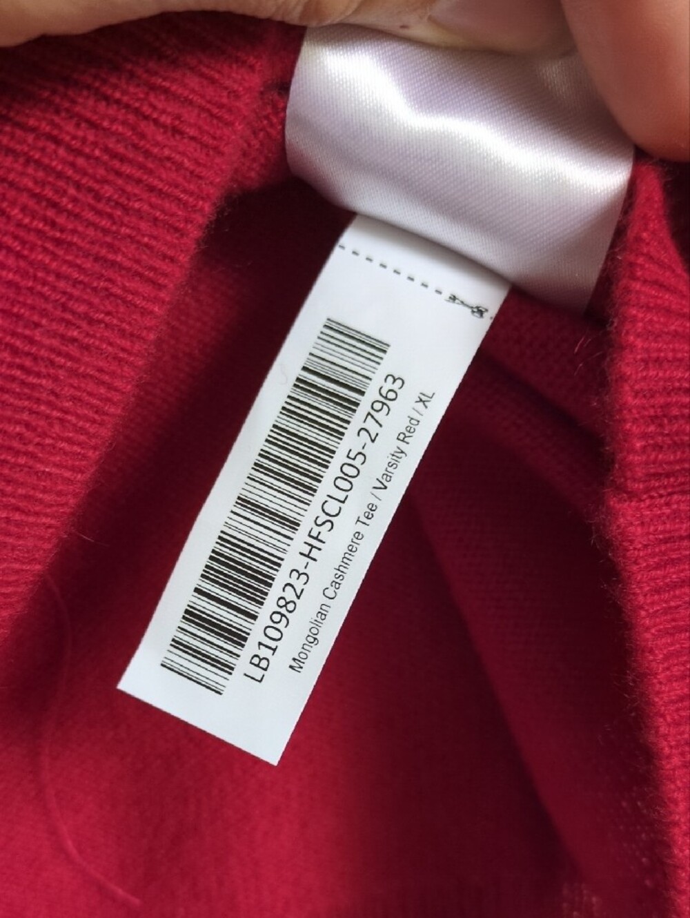 Quince 100% Mongolian Cashmere Tee Sweater Varsity Red XL Women's - Picture 4 of 7
